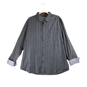 Tommy Bahama Long Sleeve Men's XL Button‎ Down Shirt Cotton Silk Contrast Cuff